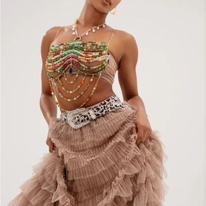 Colorful Beaded Chain Top